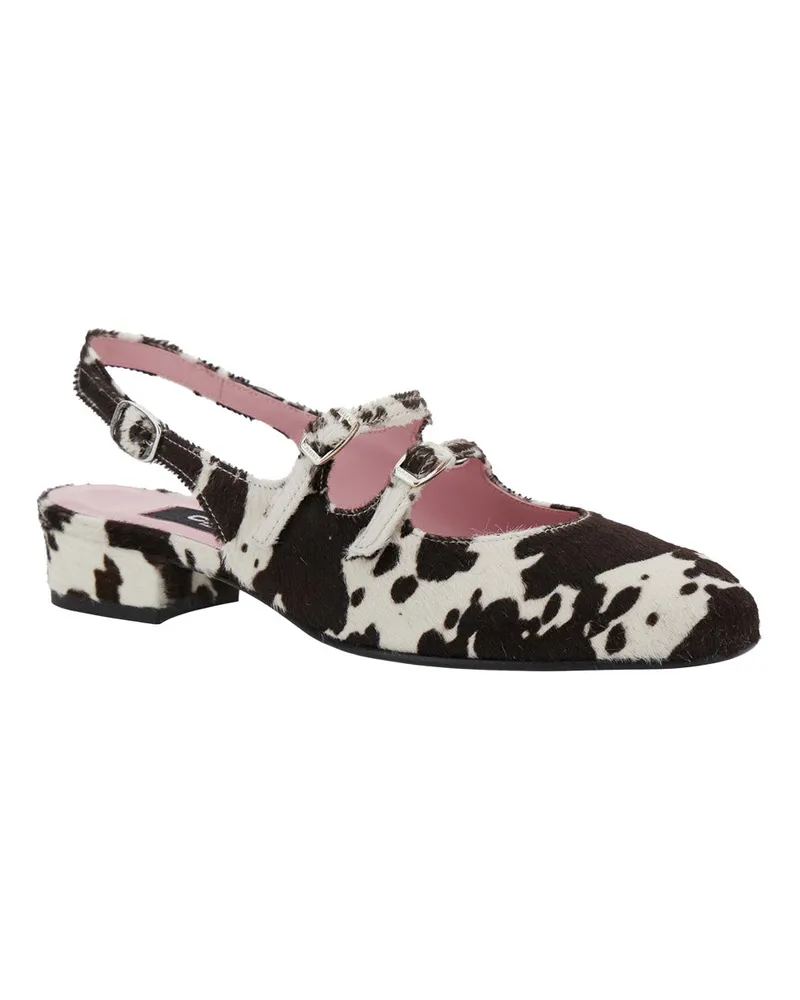 Carel Women's Multicolor Slingback Ballet Shoes With Buckle Calf Ballerina Multicolor