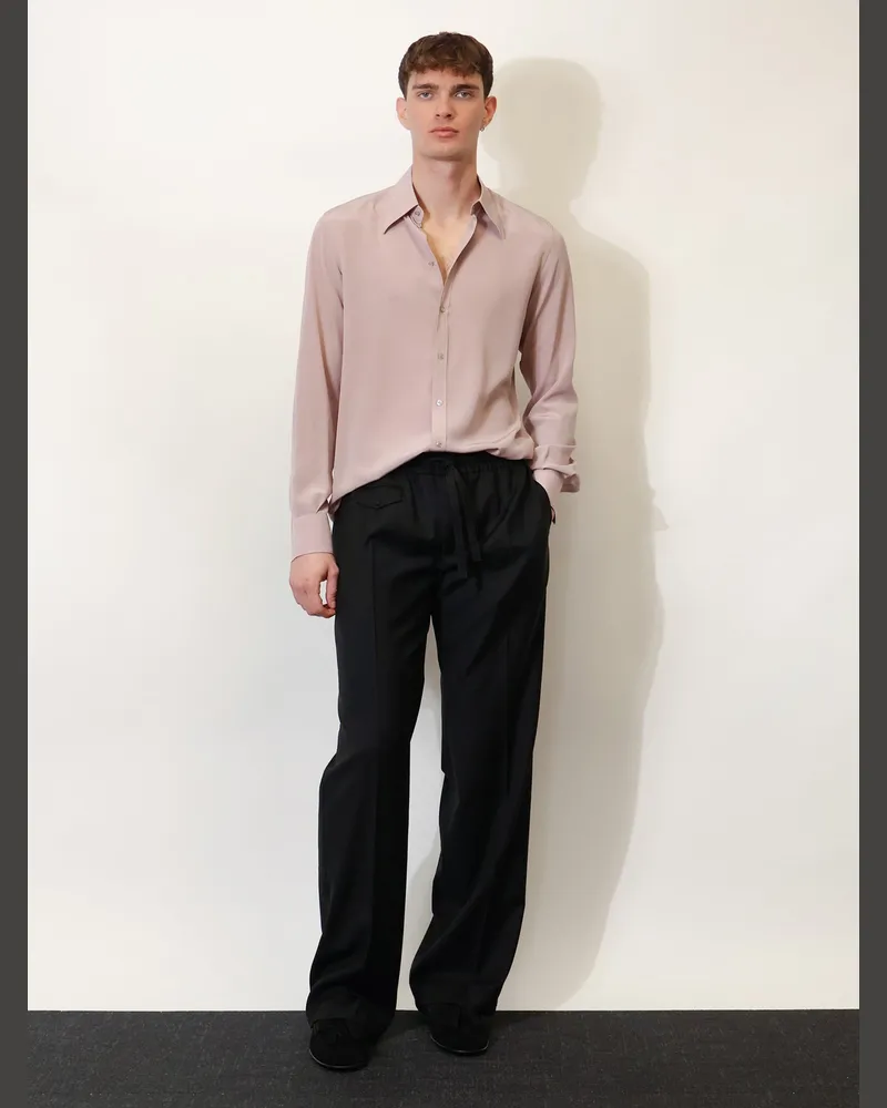 Dolce & Gabbana Men's Virgin Wool Trousers Black Black