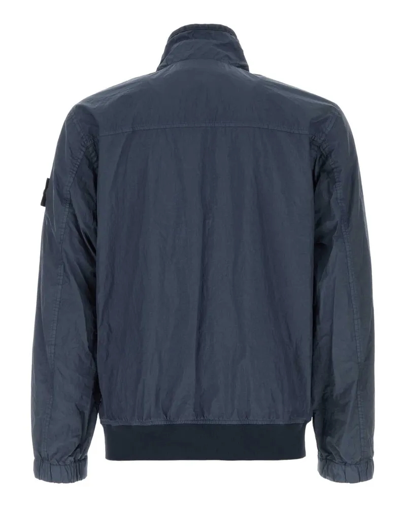 Stone Island Men's Navy Blue Nylon Bomber Jacket Giubbini Navy