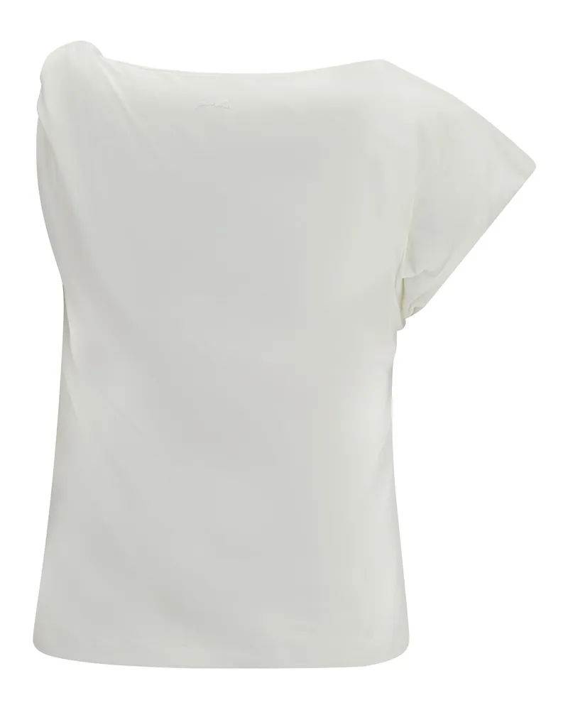 Pinko Women's Marlena Top Bianco-Biancaneve Cotton; Elastane White
