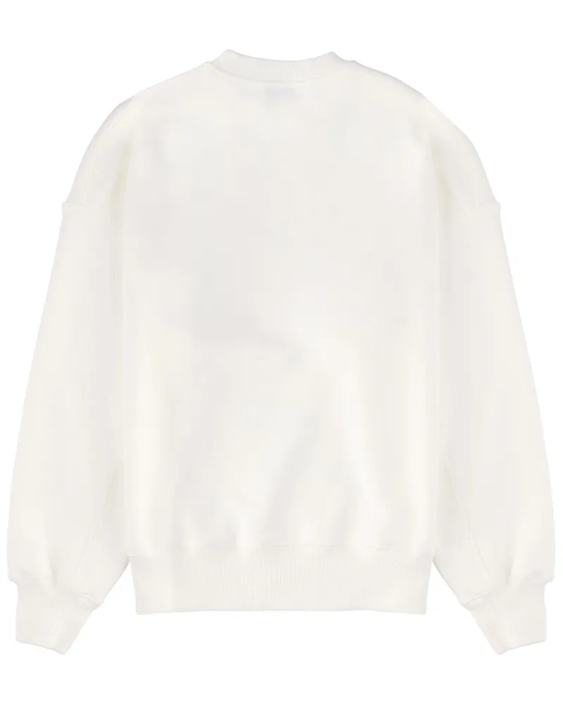 AUTRY Logo-Embroidered Cotton Sweatshirt — White White