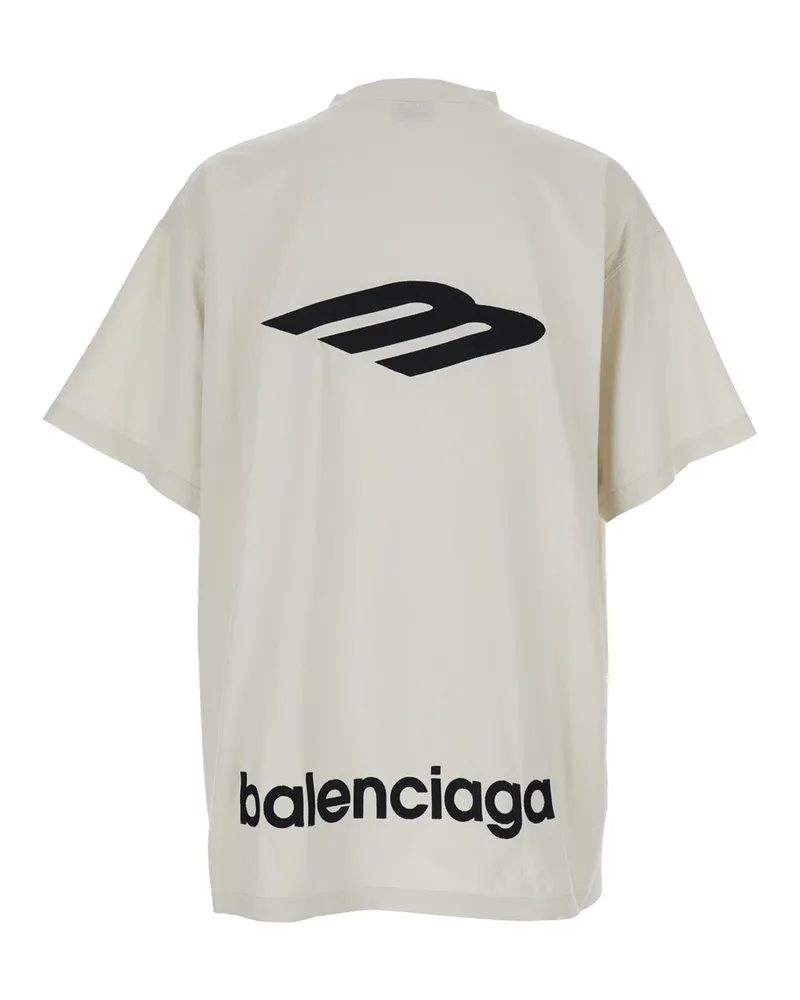 Balenciaga Men T-Shirt White Cotton T-Shirts And Polos White