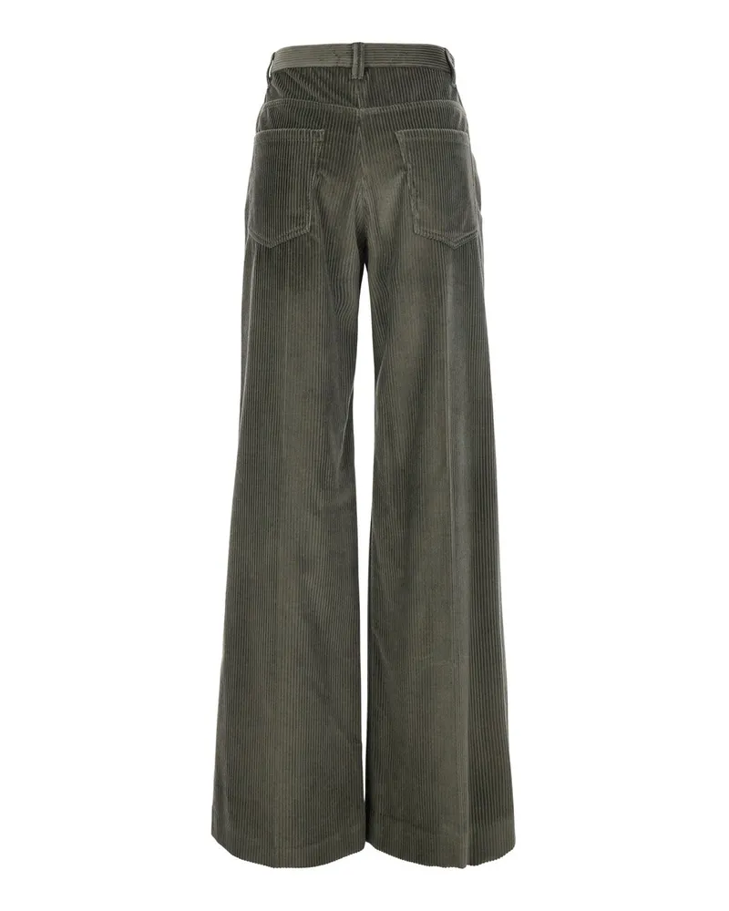 Brunello Cucinelli Wide-Leg Corduroy Trousers — Brown Brown