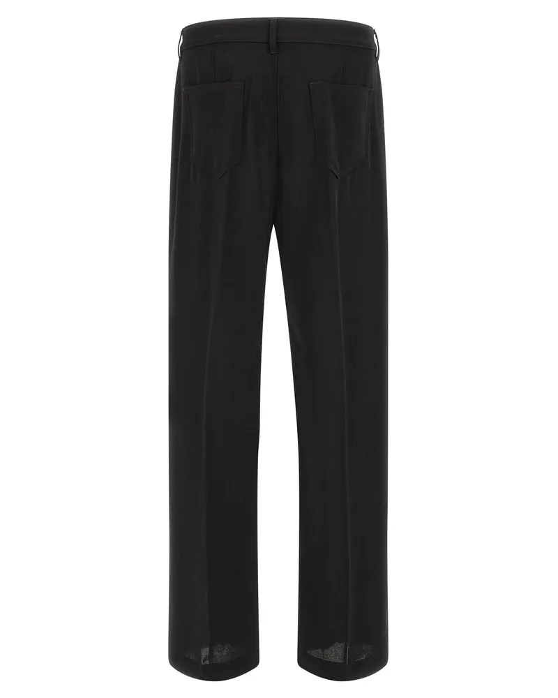 Rick Owens Men's Black Cotton Relaxed Fit Jeans Clothing Black