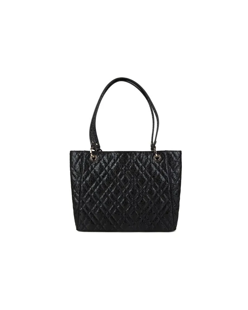 Guess Women's Tote Bag Black Polyurethane - Tote-Bags Black