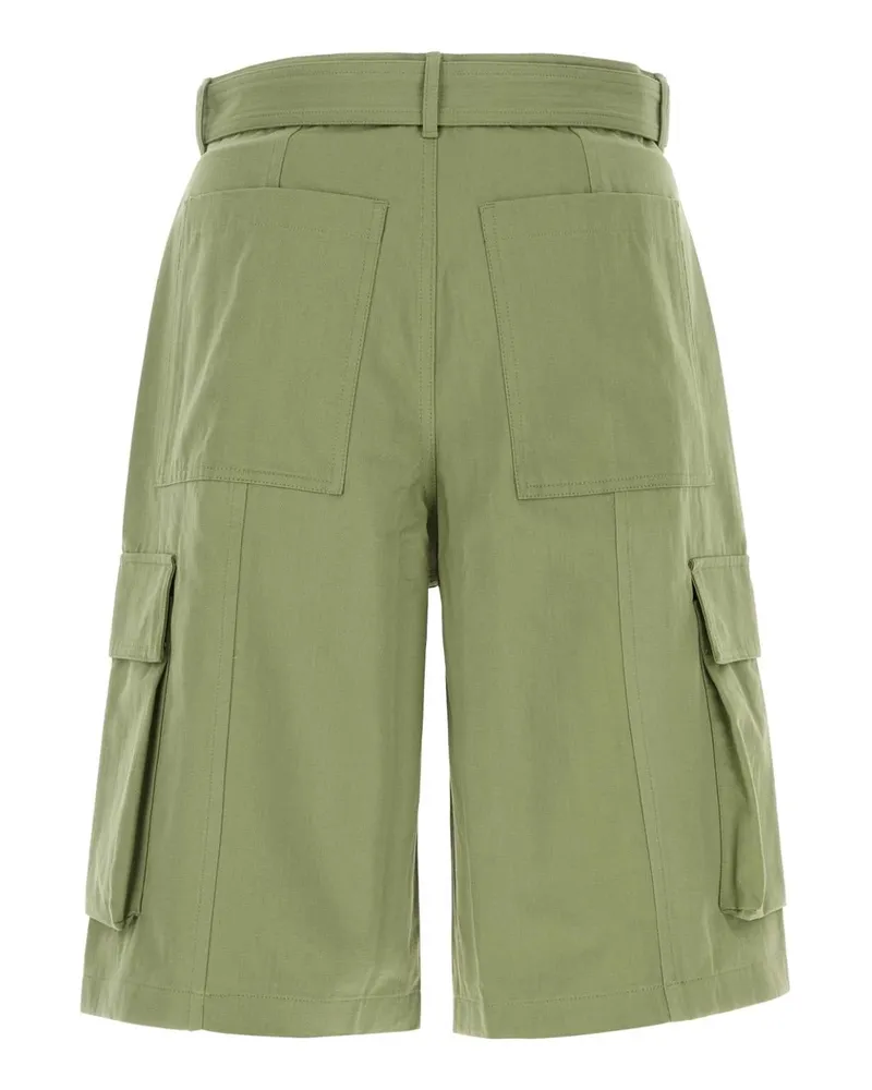 Kitsuné Men's Green Cotton Bermuda Shorts Turfgreen Exterior Green