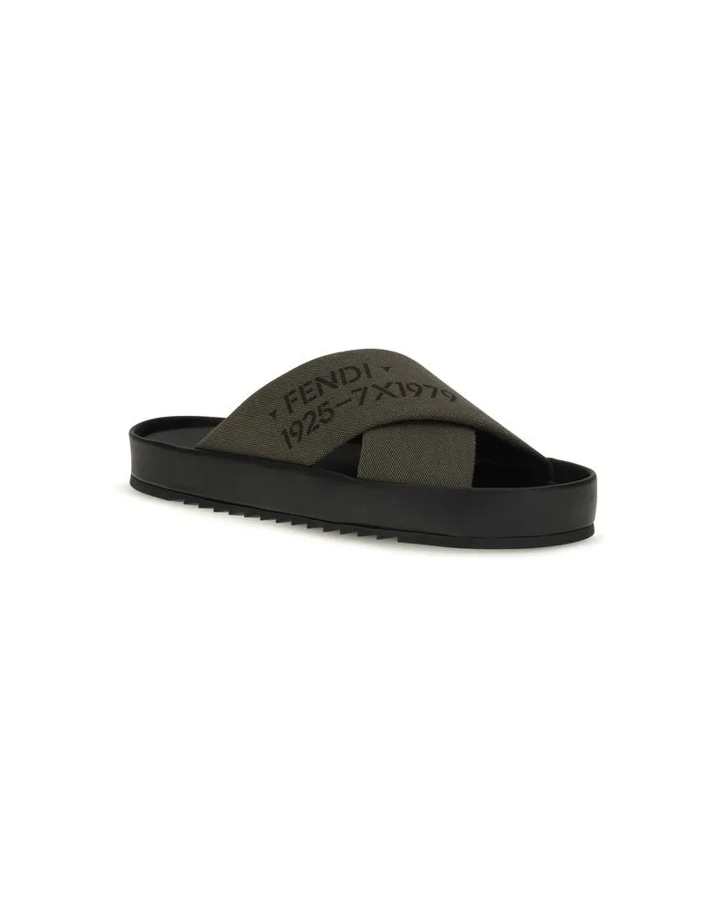 Fendi Double Slide Sandals — Bicolor Bicolor