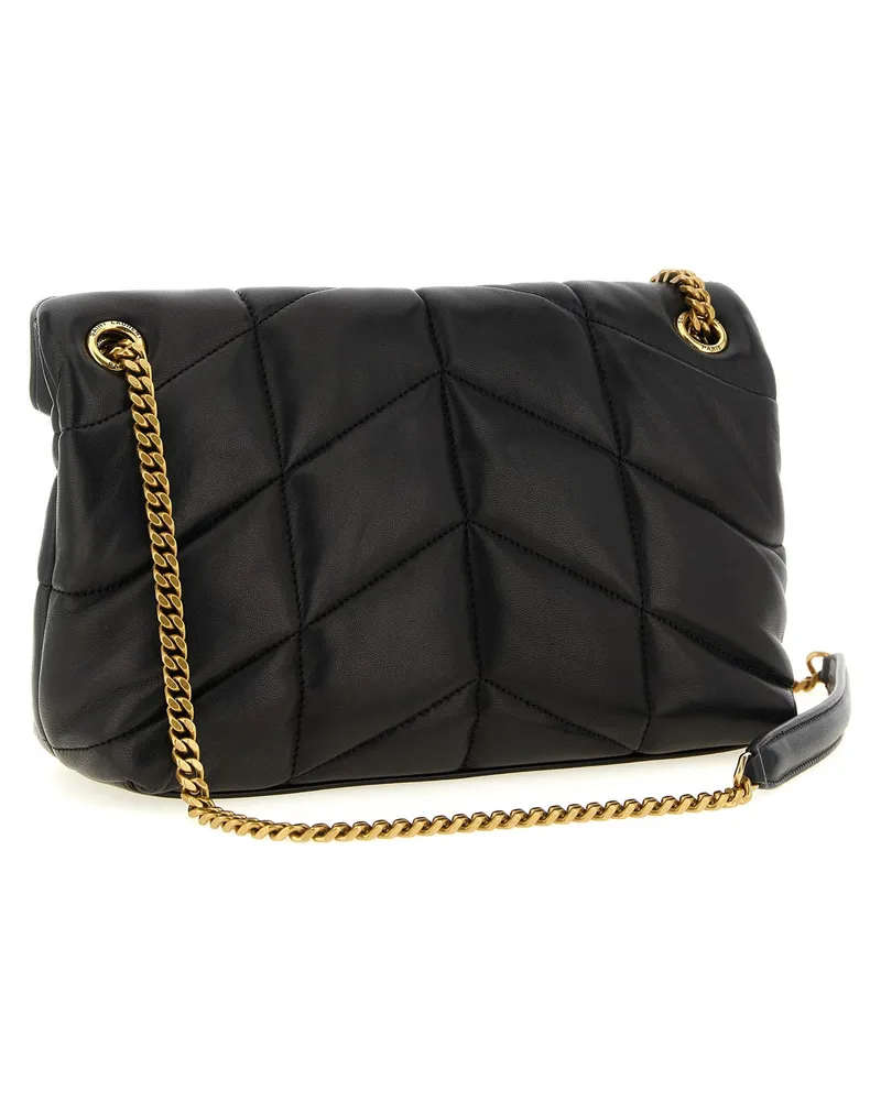 Saint Laurent Puffer Shoulder Bag — Black Black