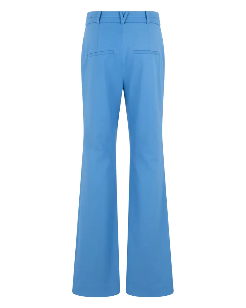 Veronica Beard Women's Palazzo Trousers Blue Jasper Viscose Flared 