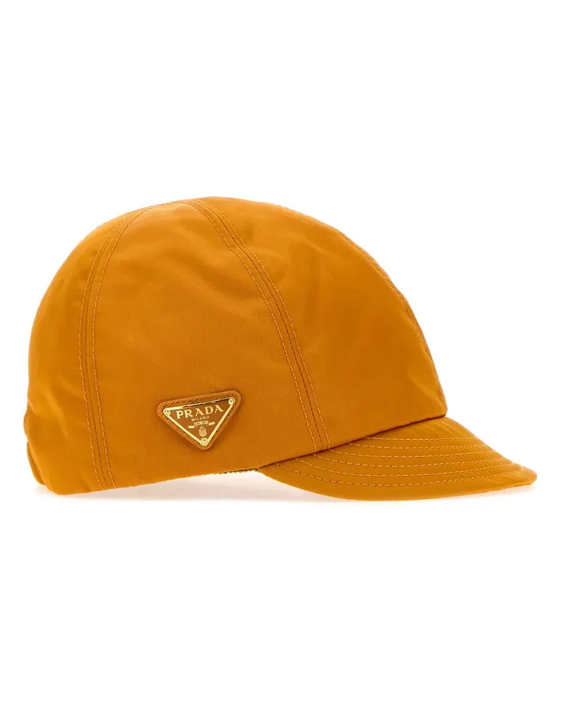 Prada Women's Orange Re-Nylon Baseball Cap Ambra 1 Cappelli E Fasce Per Capelli Hat Orange