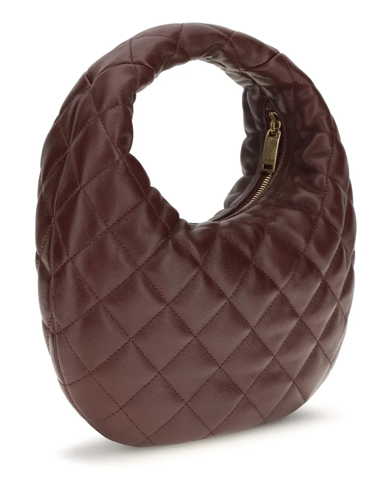 Saint Laurent Women's Handbag Icarino Quilted Nappa Hot Wine Lambskin Shoulder Bags Brown