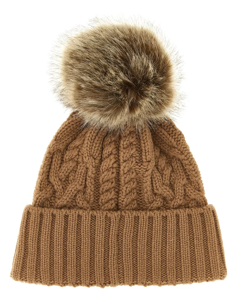 Moncler Beanie — Beige Beige