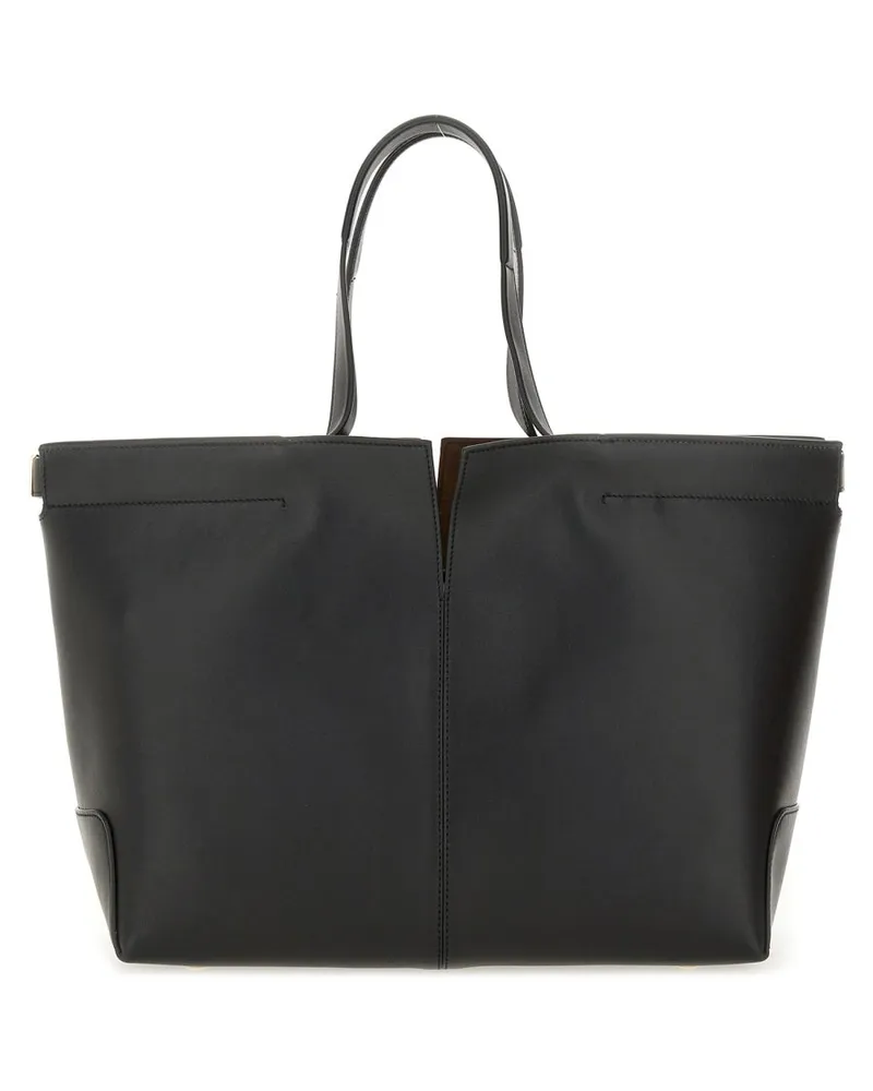 TOD'S Italian Calfskin Shoulder Bag — Black Black