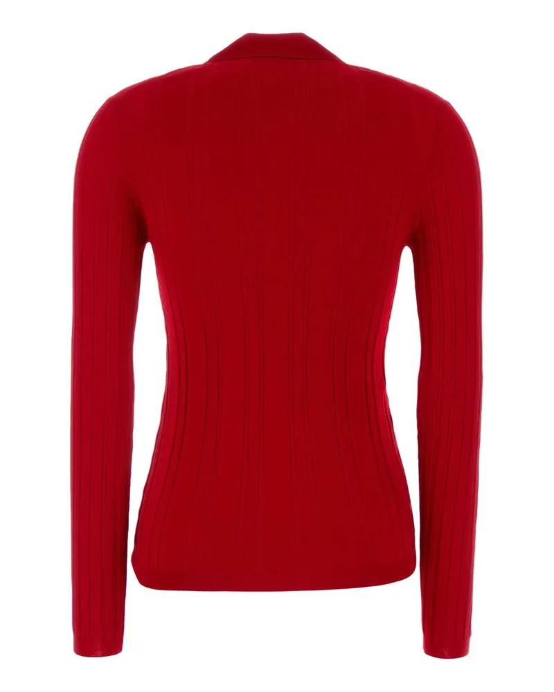 Prada Cotton-Nylon Blend Polo Shirt — Red Red