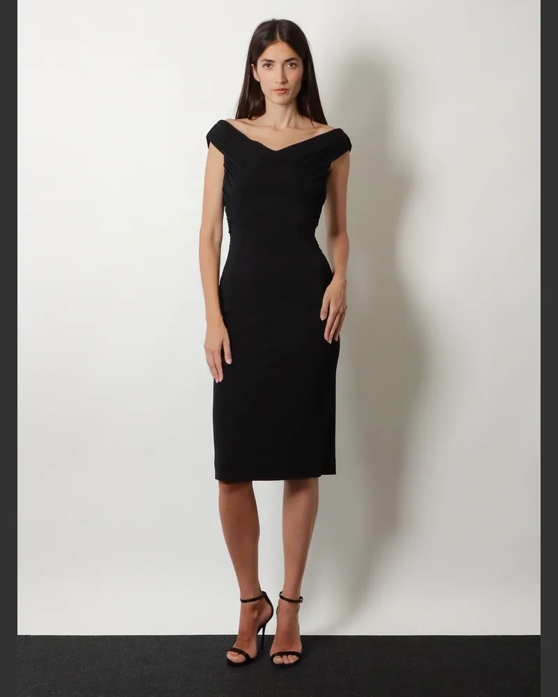 Dolce & Gabbana Women's Fitted Organzino Crêpe Dress Black Viscose Black