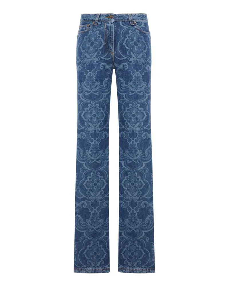 Etro Women's Jeans Flared Blue Cotton Blue