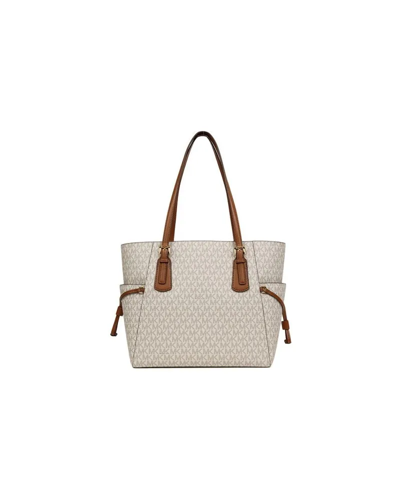 Michael Kors Women's Tote Vanilla Polyvinyl Chloride Tote-bags Beige