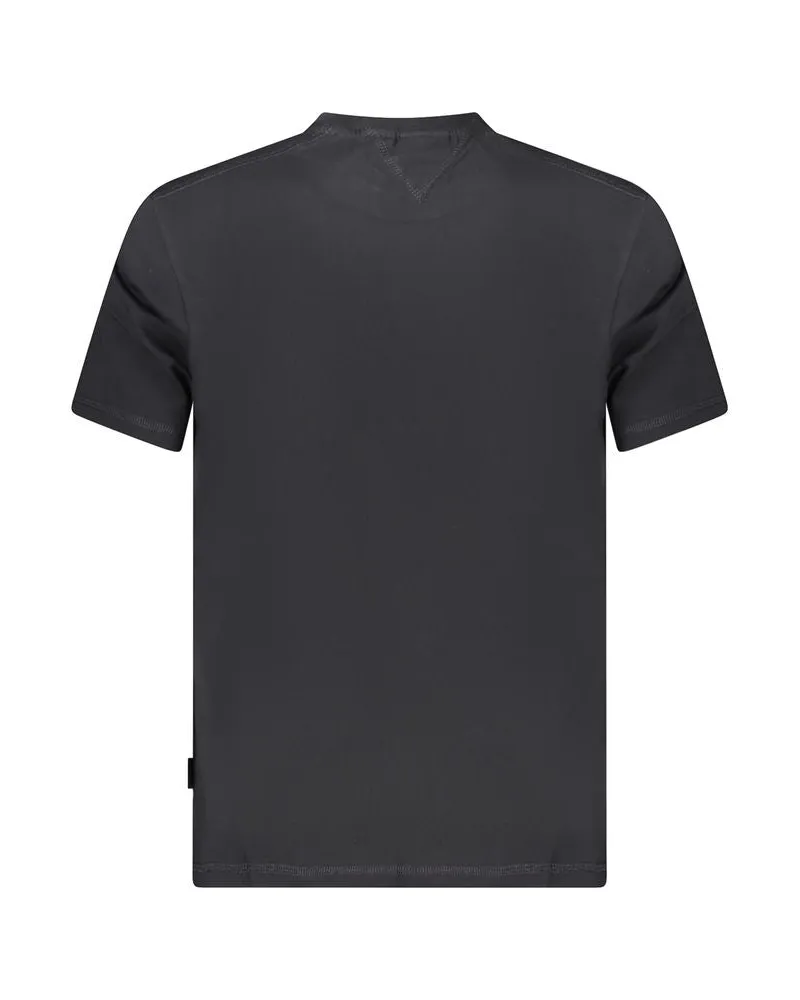 Napapijri Flag Logo Print T-Shirt — Black Black
