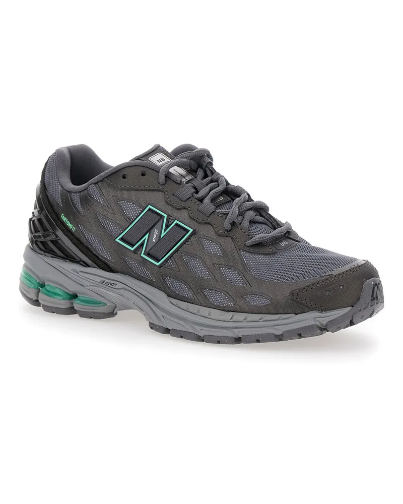 New Balance Unisex Grey Sneaker With Mesh Design And Logo Synthetic Fabric Trainers Gray