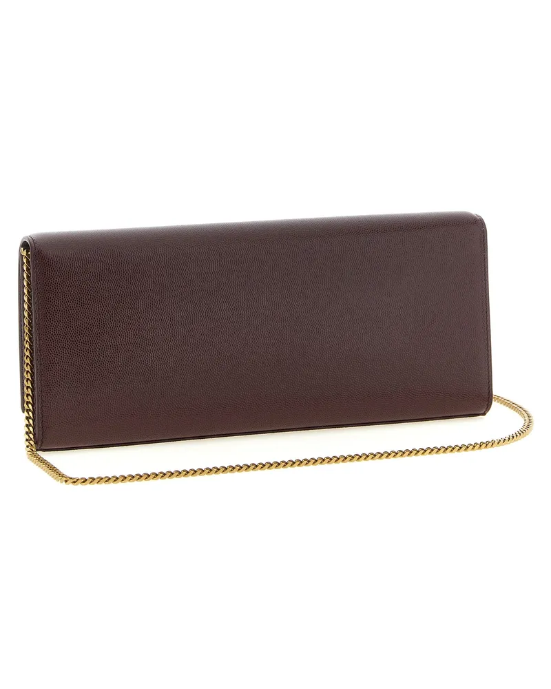 Saint Laurent Women's Kate Clutch Bordeaux Calfskin Leather Bordeaux