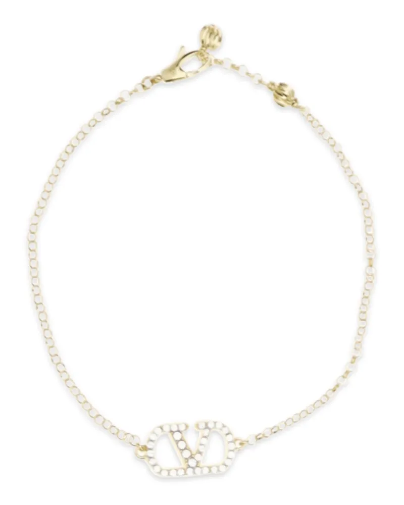 Valentino Garavani Women's Bracelet Vlogo Signature Gold-Crystal Metal Bracelets Gold/crystal Gold