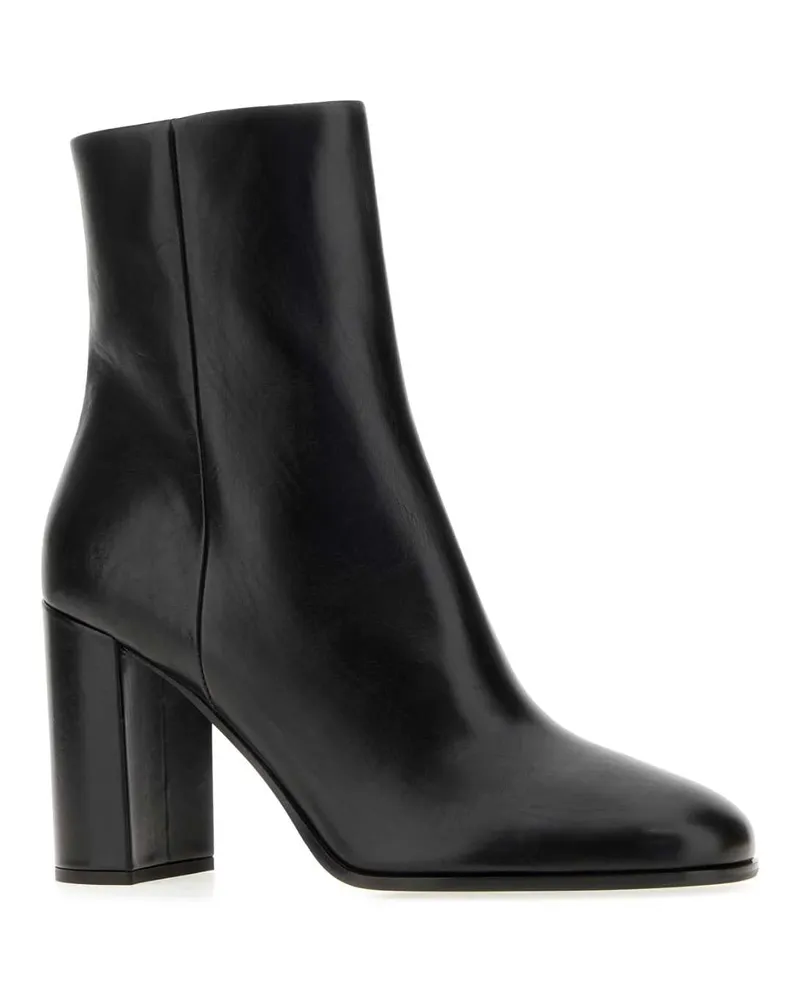 Prada Women's Black Leather Ankle Boots Nero Stivali Black