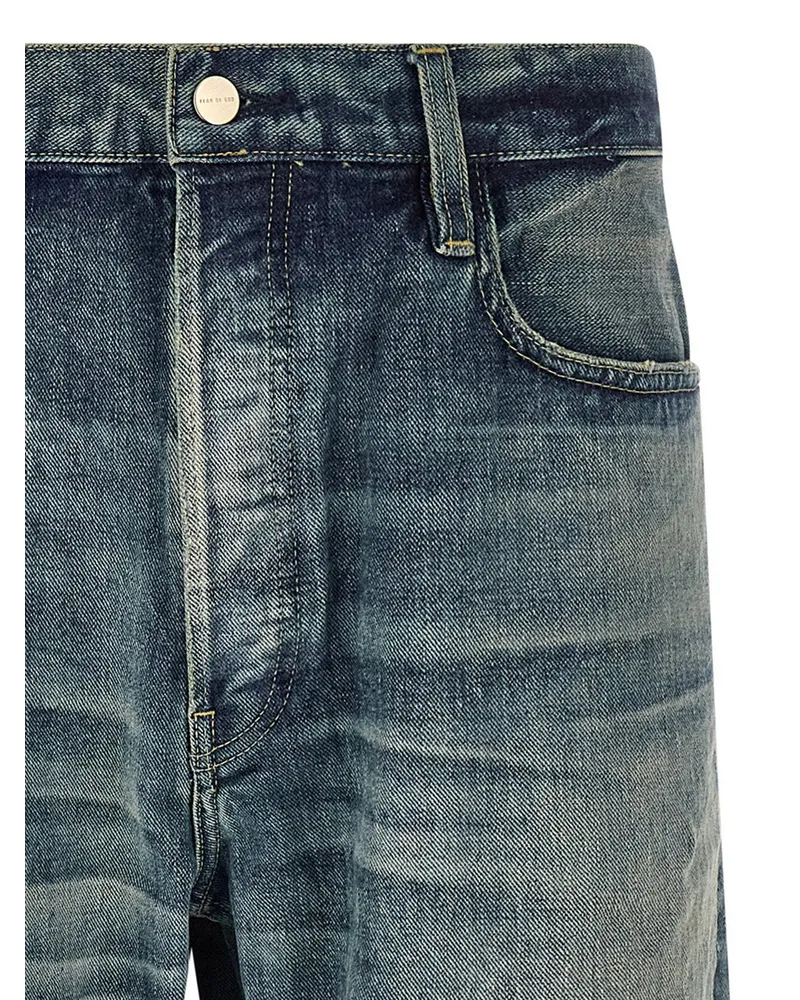 Fear of God Men's Blue Cotton Straight-Leg Jeans Clothing Blue