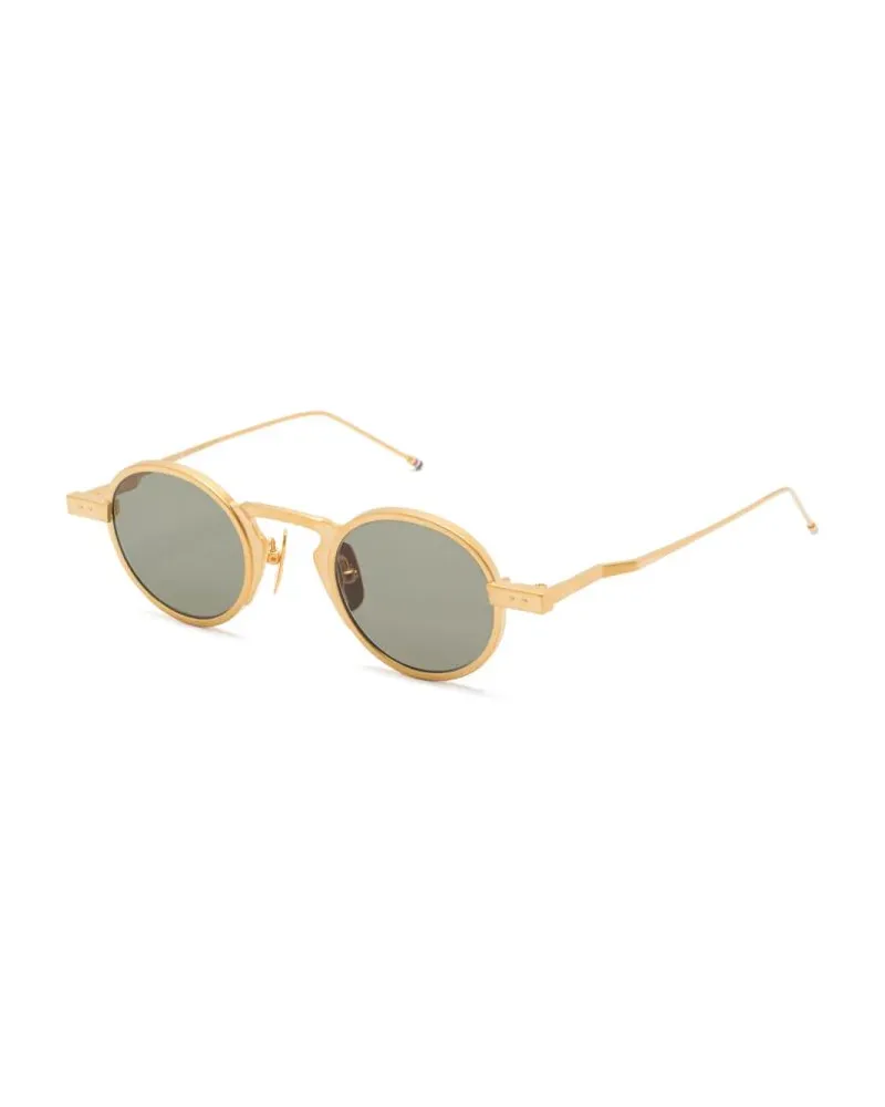 Thom Browne UES931AG0001 Round Frame Sunglasses — Gold Gold