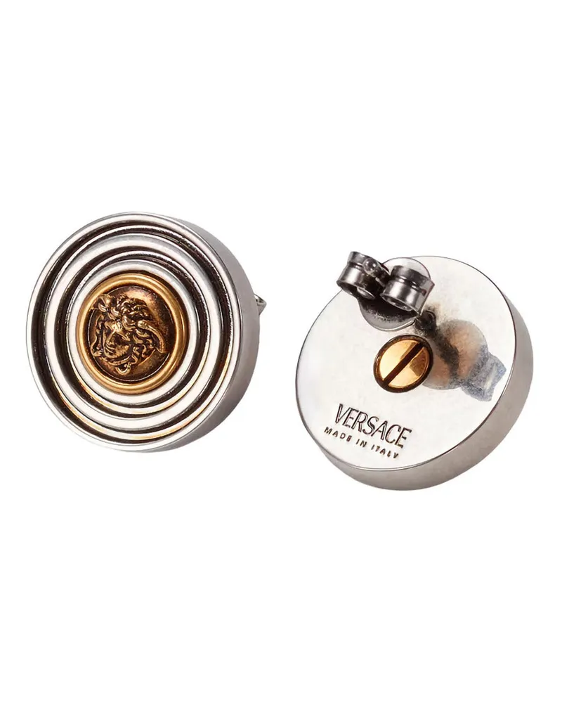 Versace Medusa Head Hoop Earrings — Silver Silver