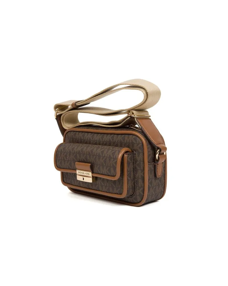 Michael Kors Women's Crossbody Bag Brown 89.coated Canvas Polyester Crossbody-bags Brown