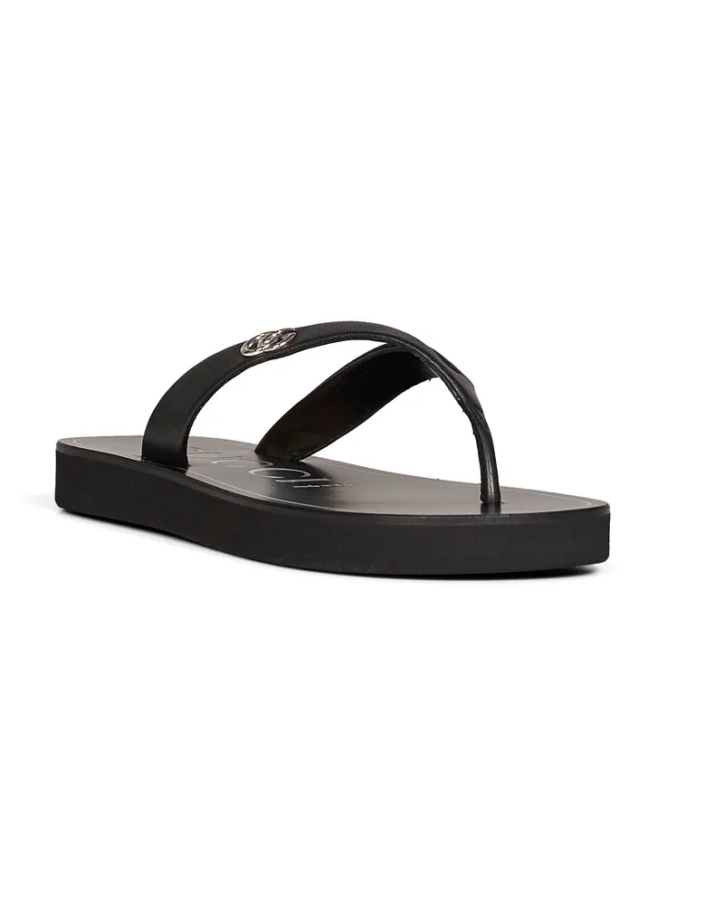 Gucci Double G Thong Platform Sandal — Black Black