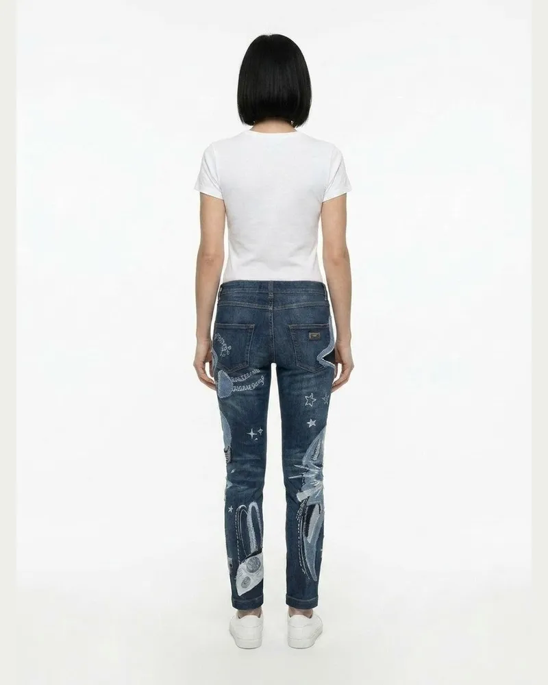 Dolce & Gabbana Women's Blue Cotton Jeans Denim Clothing Blue