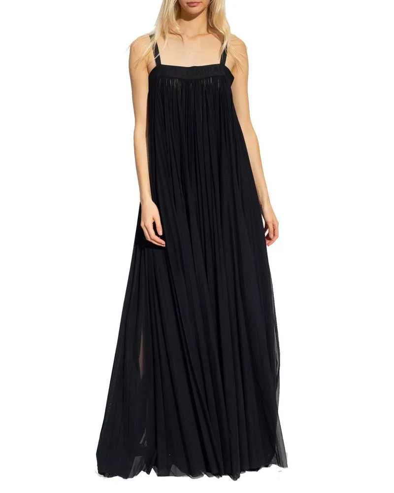 Dolce & Gabbana Women's Black Cotton Casual Dress Black