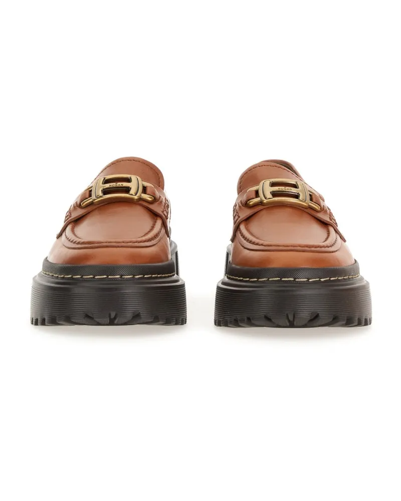 Hogan H619 Loafers — Brown Brown