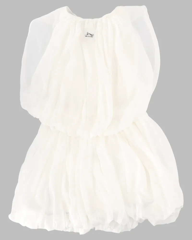 Lanvin Silk Dress — White White
