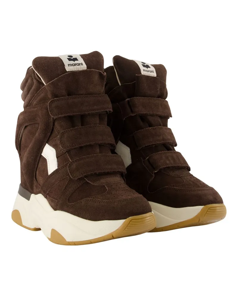 Isabel Marant Women's Balskee Trainers -  Leather Brown Cowhide Shoes Sneakers Brown
