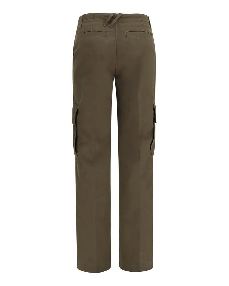 Burberry Women's Gabardine Cargo Trousers Juniper Cotton; Polyamide 