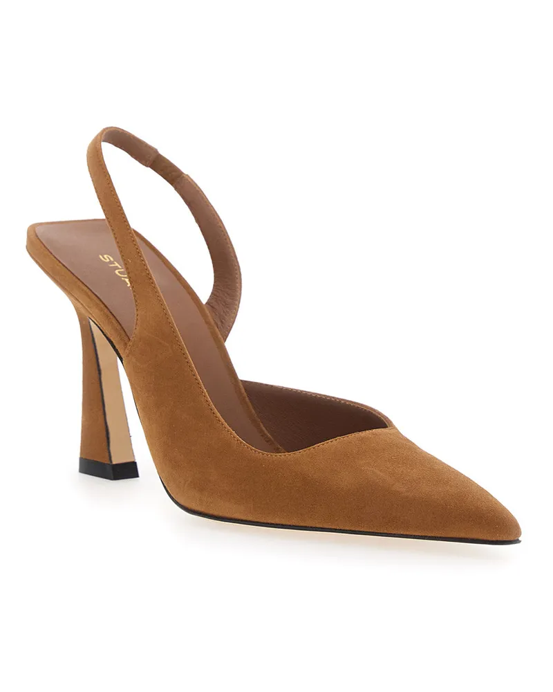 Stuart Weitzman Women's Pumps Vinnie 85 Brown Leather Brown