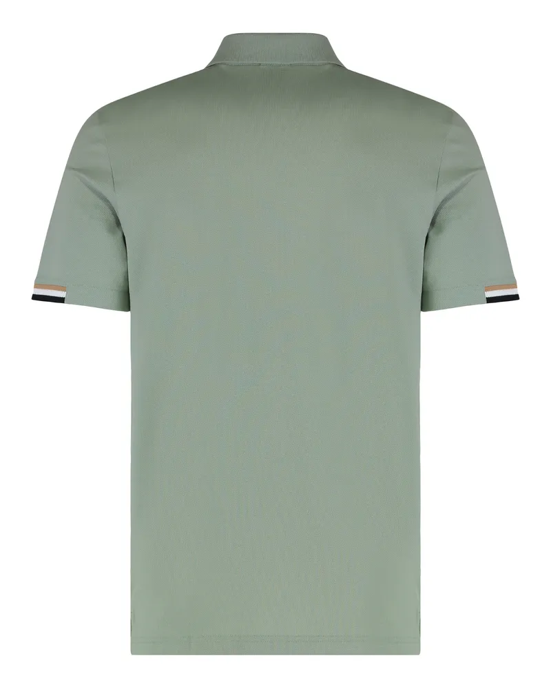 HUGO BOSS Men's Green Casual Polo Breathable Fabric Cotton Shirts T-shirts And Polos Green