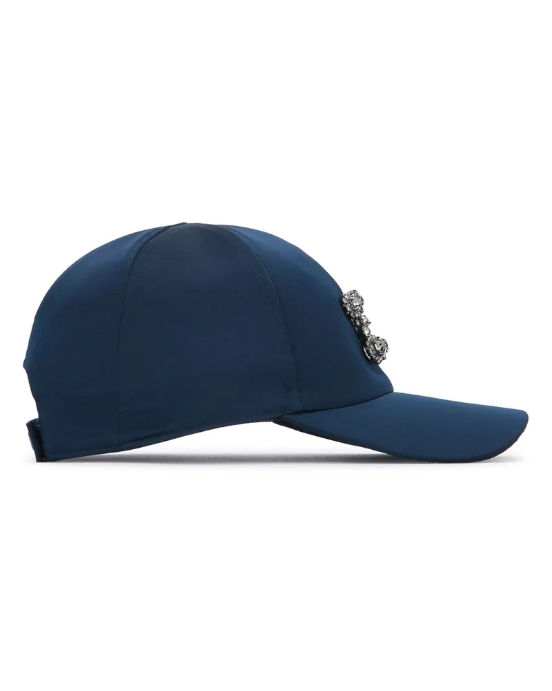 Roger Vivier Women Rv Flowers Strass Pearl Broche Blu Navy Cappelli E Fasce Per Capelli Hat Navy