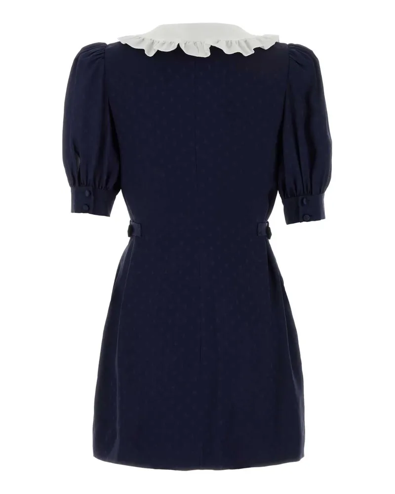 Alessandra Rich Jacquard Dress — Navy Navy