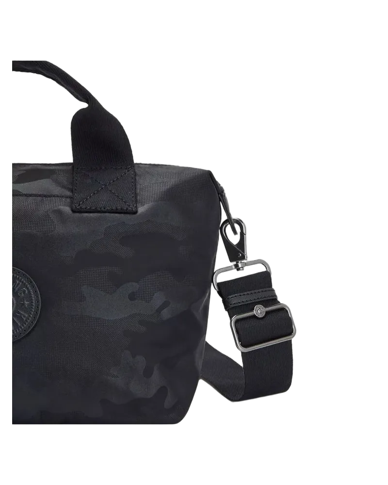 Kipling Women's Shoulder Bag Black Camo Emb Polyamide Shoulder-bags Black