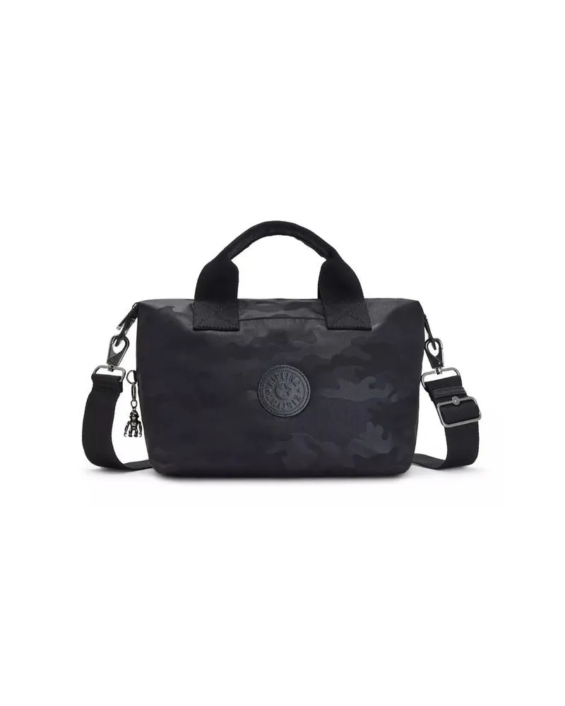 Kipling Women's Shoulder Bag Black Camo Emb Polyamide Shoulder-bags Black