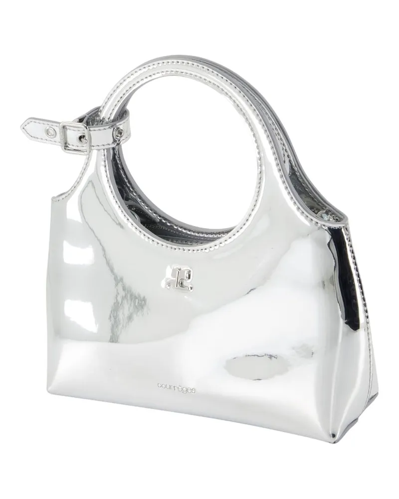 Courrèges Women's Mini Holy Day Mirror Purse -  Synthetic Silver Bags Handbags-Purses Silver