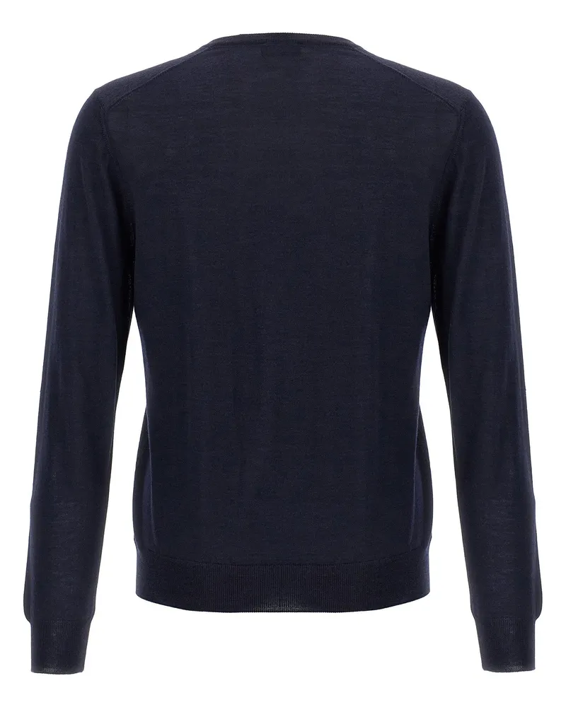 BARBA Wool And Silk Sweater Navy