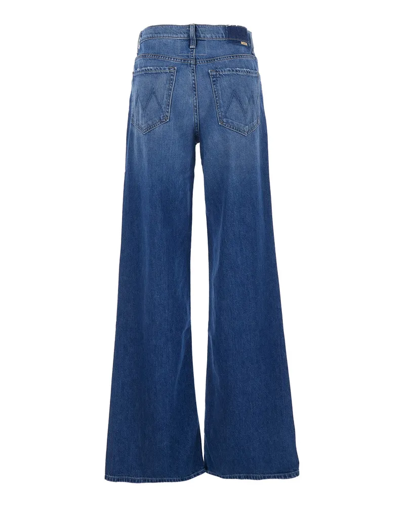 Mother Women's Jeans The Rerun Zip Sneak Blue Denim Cotton Blue