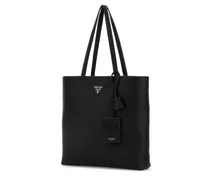 Vitello Leather Tote Bag — Black