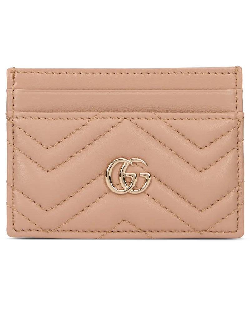 Gucci Women's Card Holder Beige Calfskin Calf Skin Wallets & Purses Beige