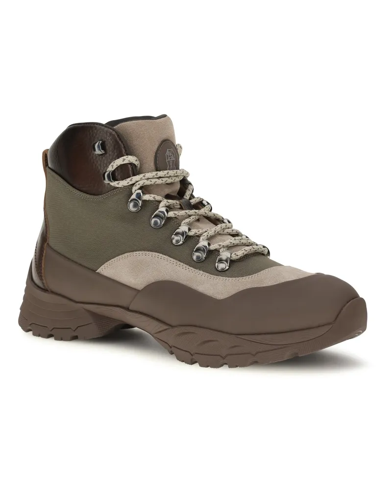 Brunello Cucinelli Hiking-Inspired Lace-Up Boot — Brown Brown
