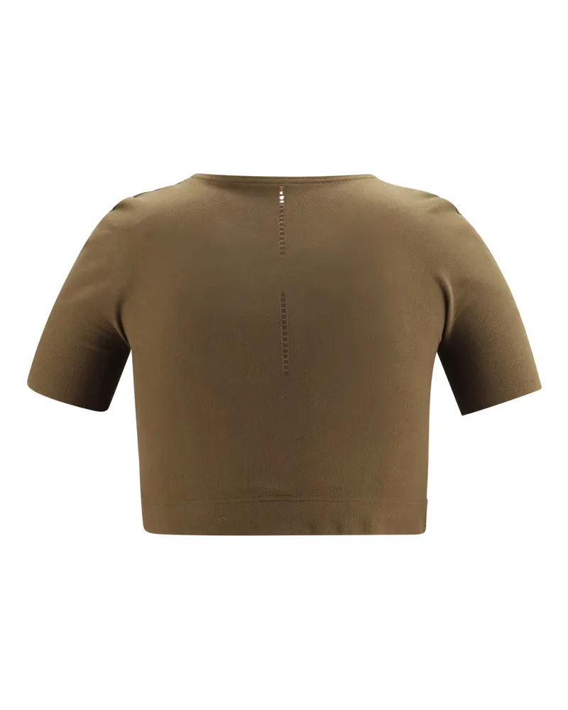 Wolford Women's Seamless Fitted Sports T-Shirt Olive Dust Polyamide; Elastane T-Shirts And Polos Brown